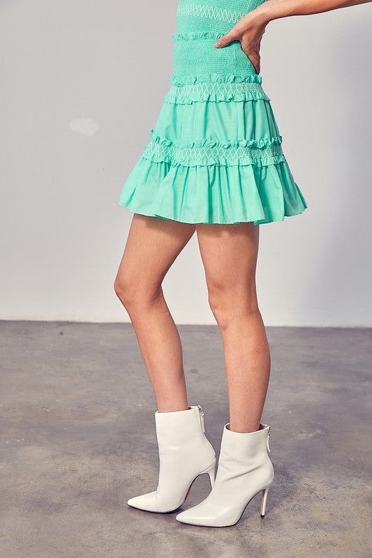 Tiered Ruffle Skirt us.meeeshop - 