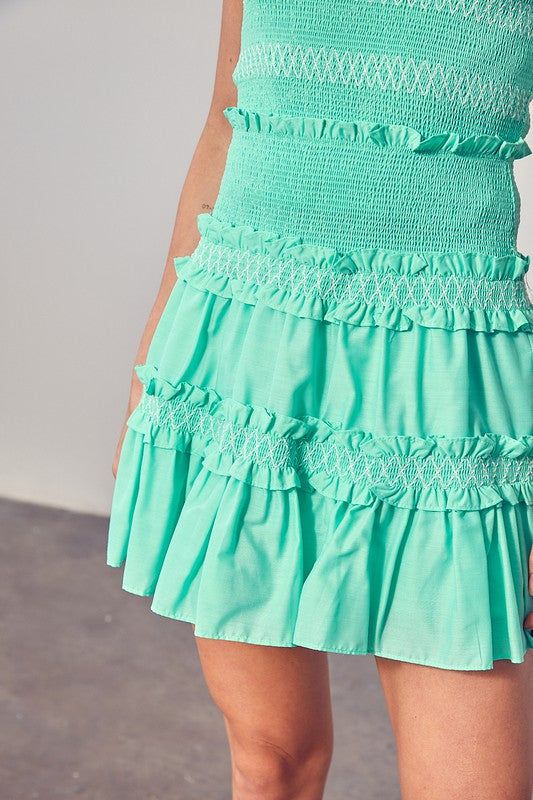 Tiered Ruffle Skirt us.meeeshop - 