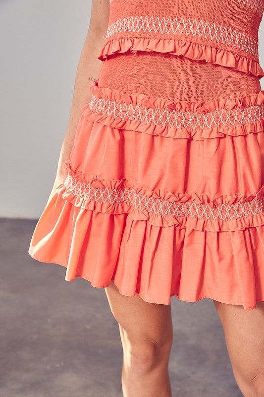 Tiered Ruffle Skirt us.meeeshop - 