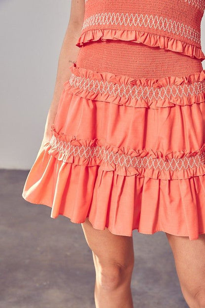 Tiered Ruffle Skirt us.meeeshop - 