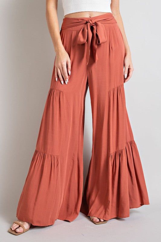 Tiered Wide Leg Pants - us.meeeshop