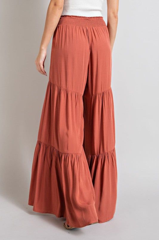 Tiered Wide Leg Pants - us.meeeshop