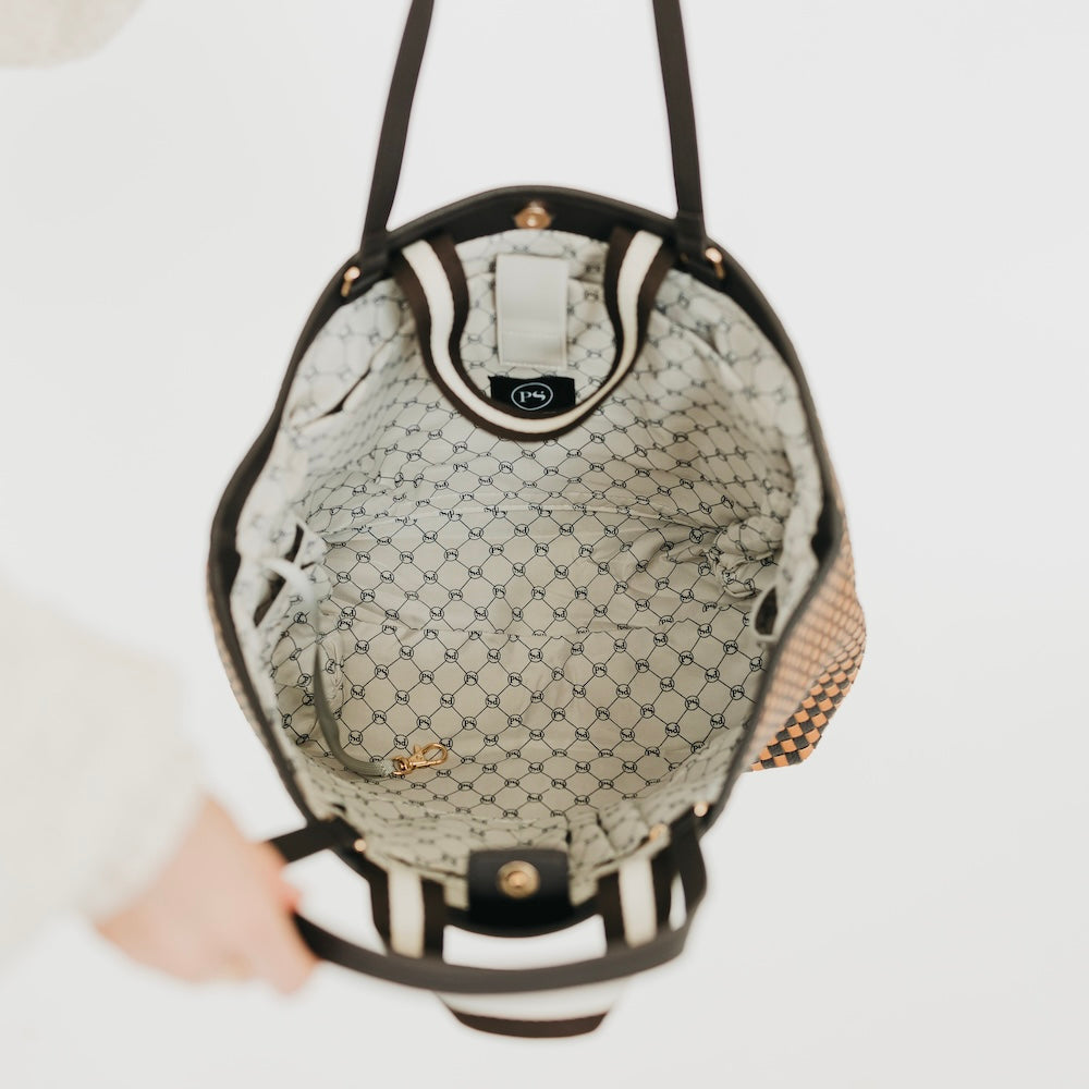 Woven Tiffany Organizer Tote Bag