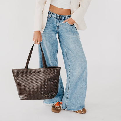 Woven Tiffany Organizer Tote Bag