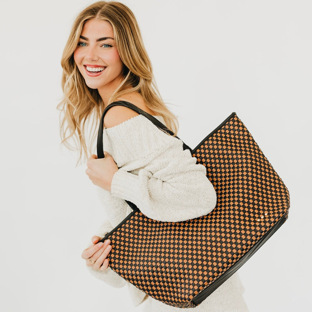 Woven Tiffany Organizer Tote Bag