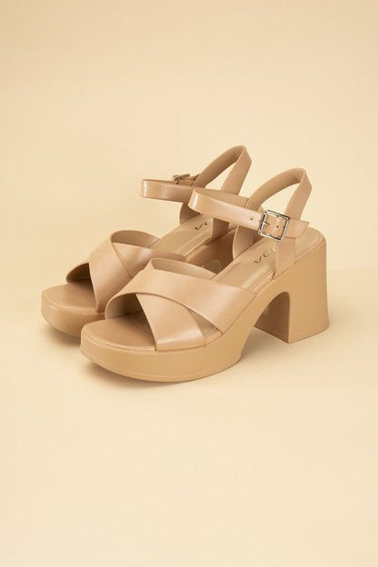 Touch-S Crisscross Sandal Heels us.meeeshop - 