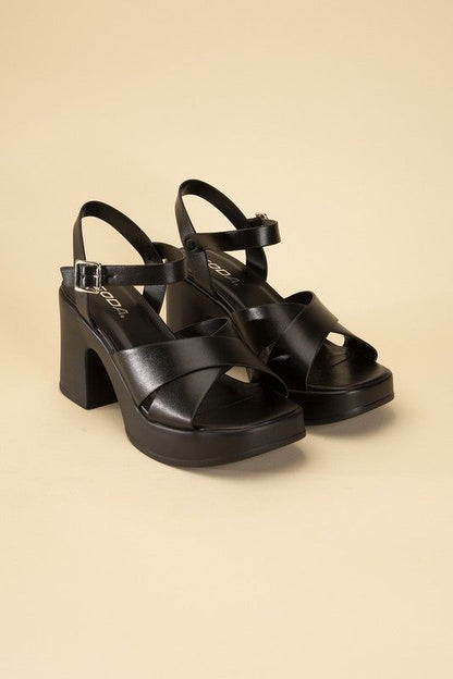 Touch-S Crisscross Sandal Heels us.meeeshop - 