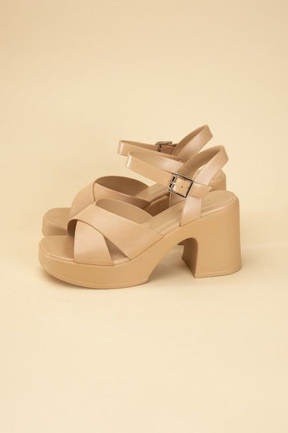 Touch-S Crisscross Sandal Heels us.meeeshop - 