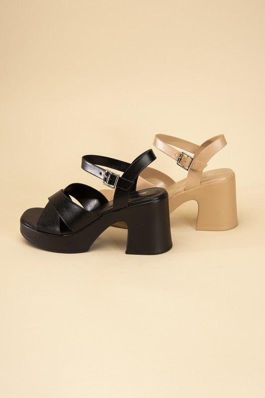 Touch-S Crisscross Sandal Heels | us.meeeshop