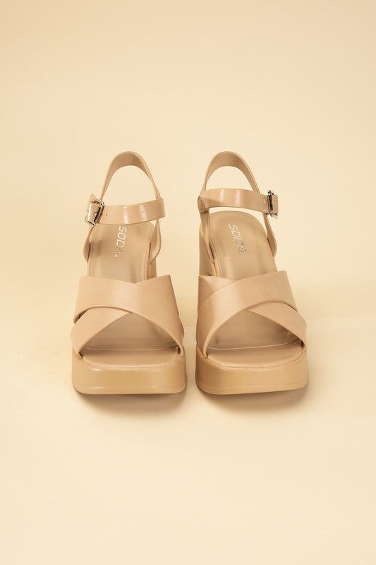 Touch-S Crisscross Sandal Heels us.meeeshop - 