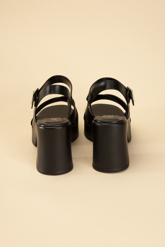 Touch-S Crisscross Sandal Heels | us.meeeshop