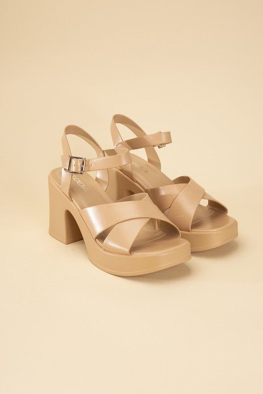 Touch-S Crisscross Sandal Heels us.meeeshop - 