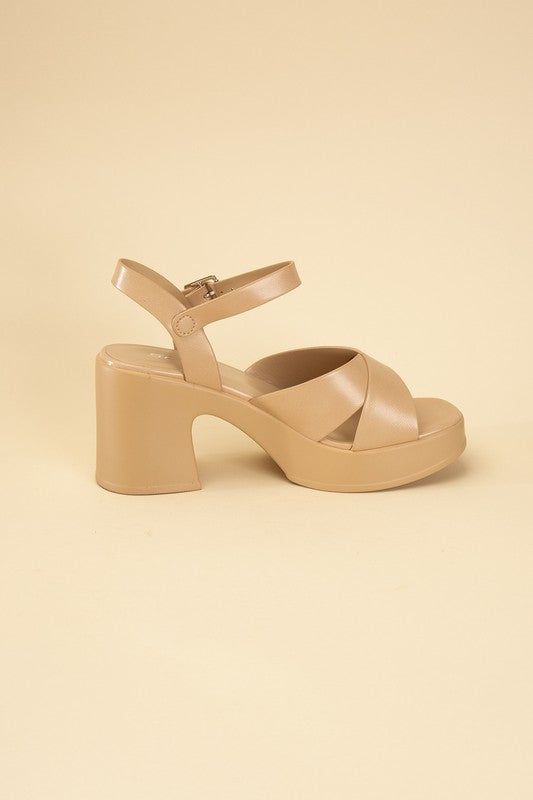 Touch-S Crisscross Sandal Heels - us.meeeshop