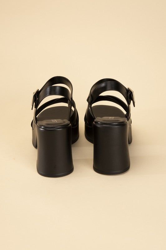 Touch-S Crisscross Sandal Heels - us.meeeshop