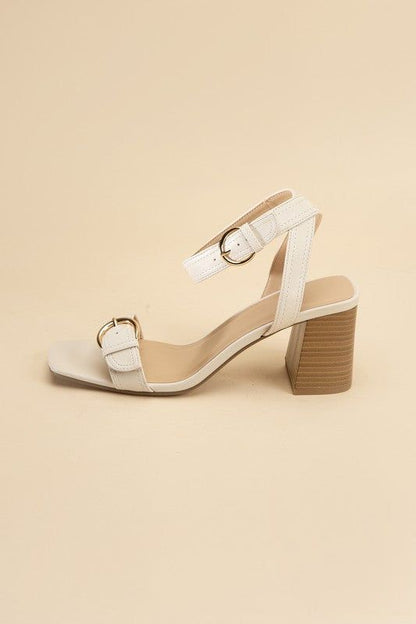 Treaty-S Buckle Sandal Heels - us.meeeshop