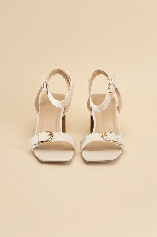 Treaty-S Buckle Sandal Heels - us.meeeshop