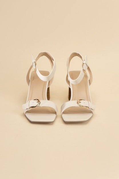 Treaty-S Buckle Sandal Heels - us.meeeshop