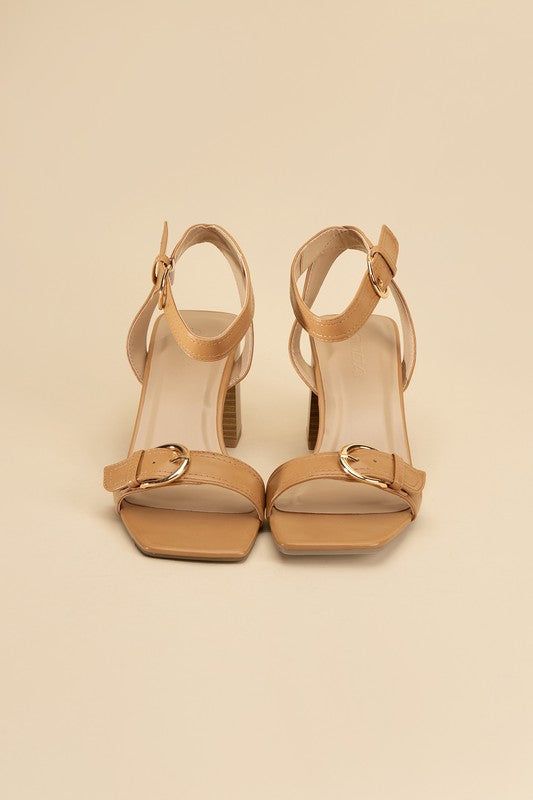 Treaty-S Buckle Sandal Heels - us.meeeshop