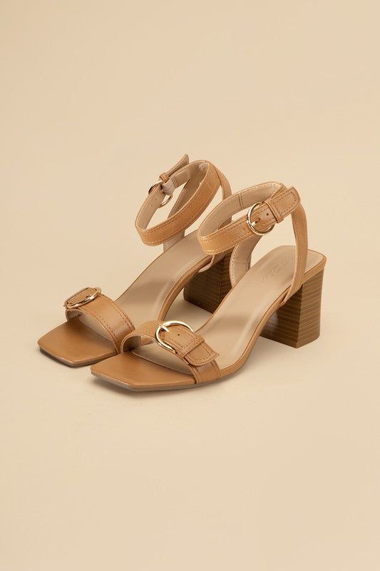 Treaty-S Buckle Sandal Heels - us.meeeshop