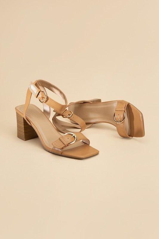 Treaty-S Buckle Sandal Heels - us.meeeshop