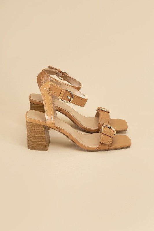 Treaty-S Buckle Sandal Heels - us.meeeshop