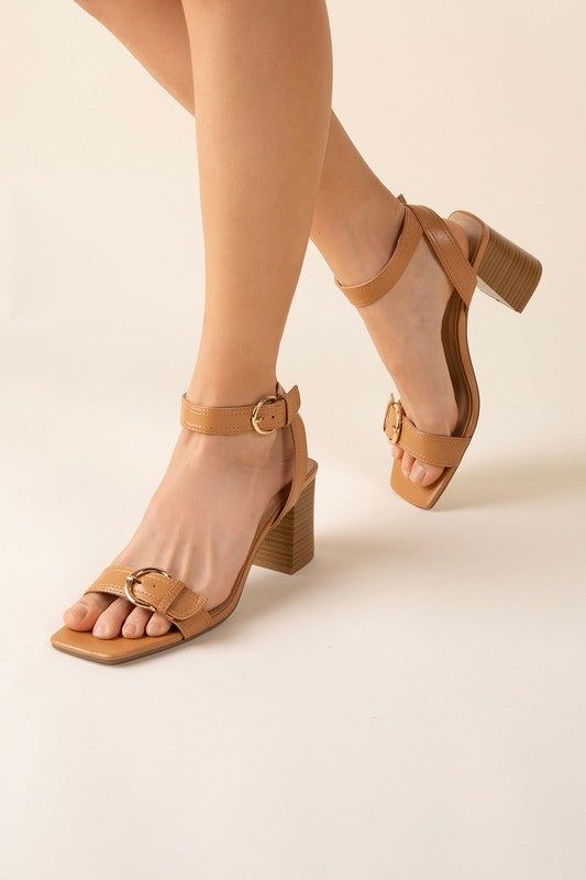 Treaty-S Buckle Sandal Heels - us.meeeshop