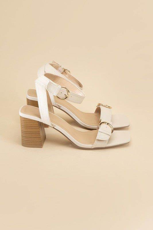 Treaty-S Buckle Sandal Heels - us.meeeshop