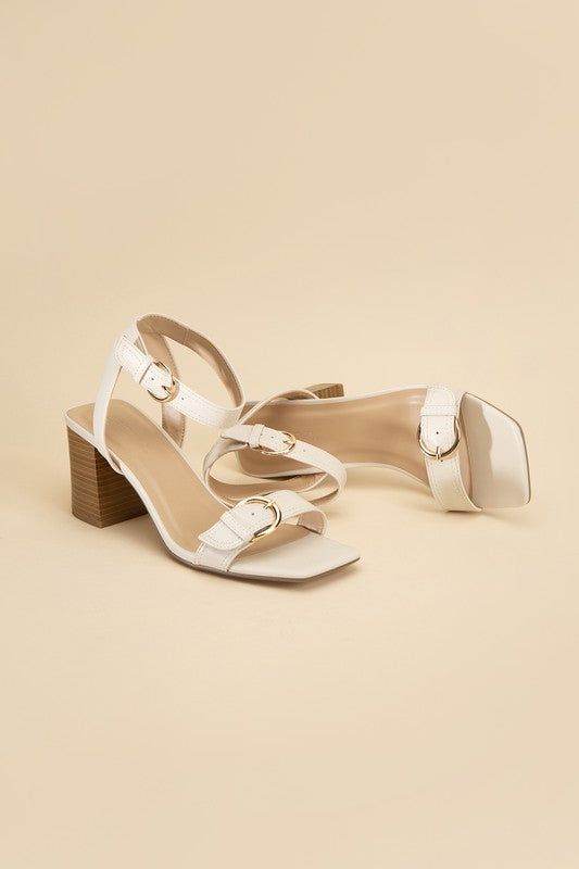 Treaty-S Buckle Sandal Heels - us.meeeshop