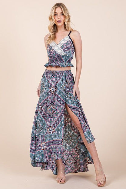 Tribal Print Skirt Set us.meeeshop - Outfit Sets