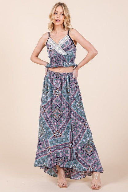 Tribal Print Skirt Set us.meeeshop - 