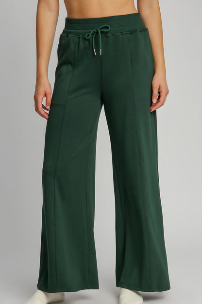 Umgee Full Size Drawstring Wide Leg Pants with Pockets us.meeeshop - Pants