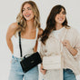 Urban Foldover Woven Clutch Crossbody