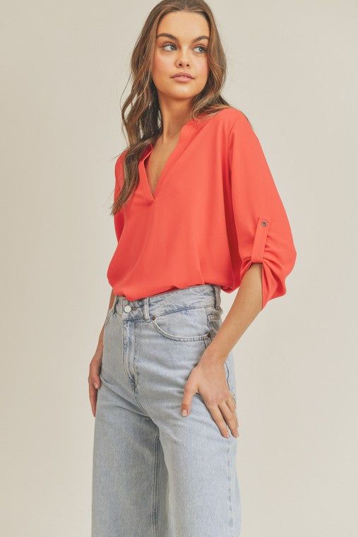 V Neck Top us.meeeshop - 