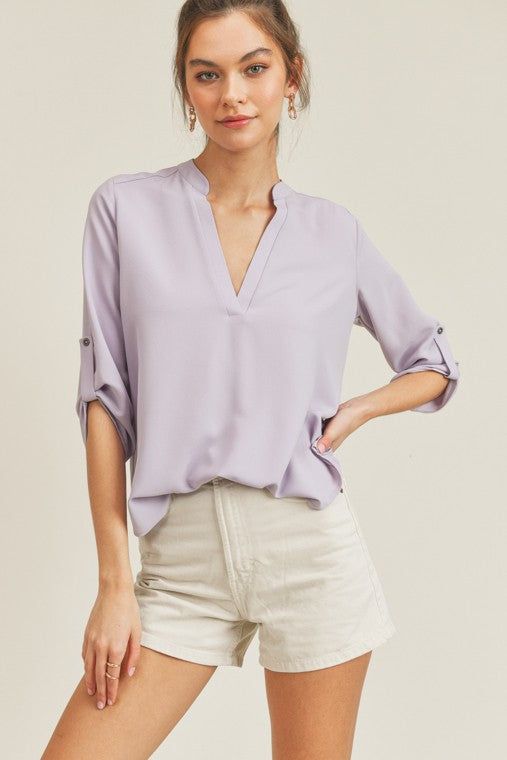 V Neck Top us.meeeshop - 