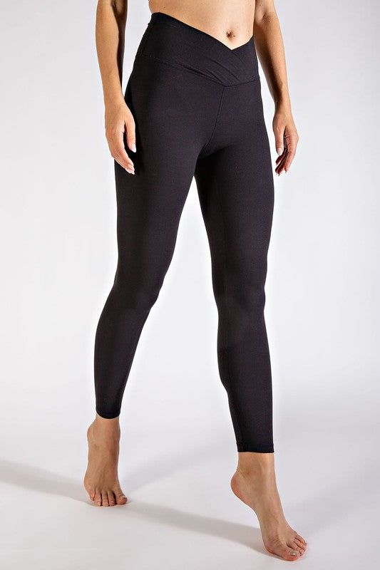 V Waist Full Length Leggings us.meeeshop - Activewear