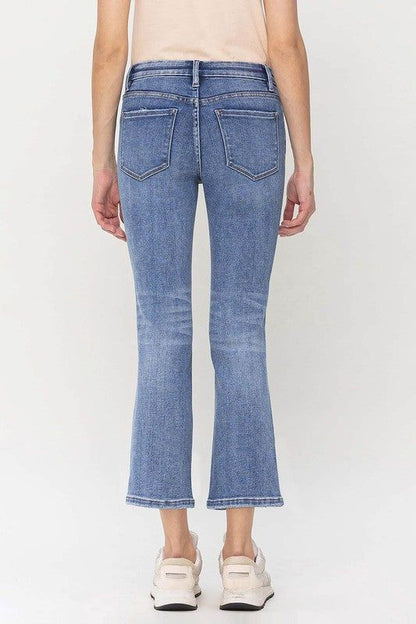 VERVET Mid Rise Kick Flare Jeans us.meeeshop - 