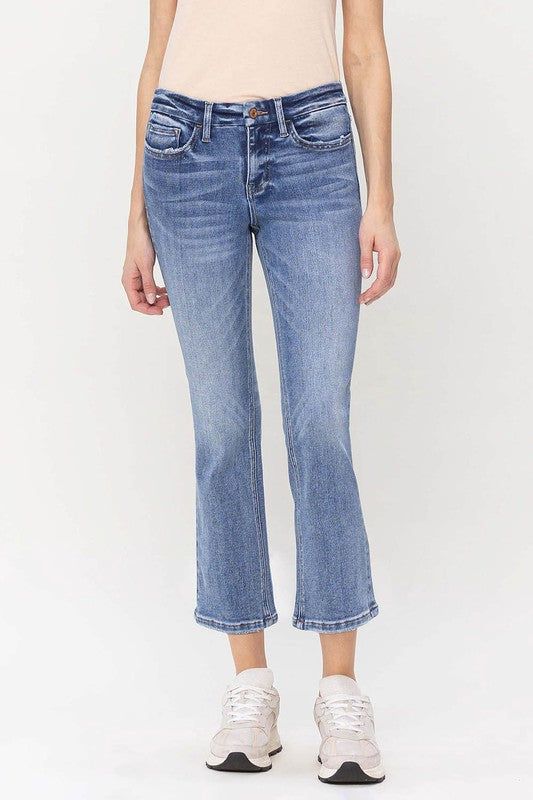 VERVET Mid Rise Kick Flare Jeans us.meeeshop - 