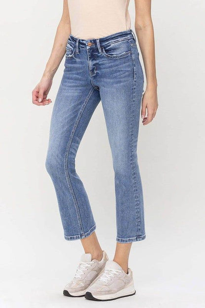 VERVET Mid Rise Kick Flare Jeans us.meeeshop - 