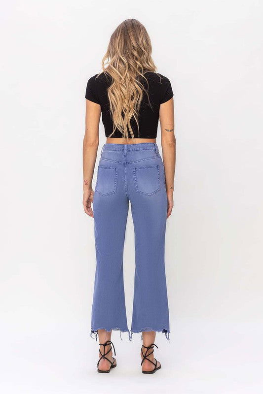 VERVET by Flying Monkey 90"s Vintage Crop Flare Jeans us.meeeshop - 