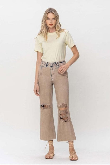 VERVET by Flying Monkey | 90s Vintage Crop Flare Jeans us.meeeshop - 