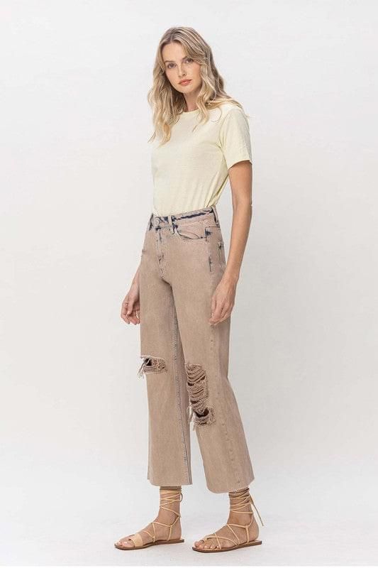 VERVET by Flying Monkey | 90s Vintage Crop Flare Jeans us.meeeshop - 