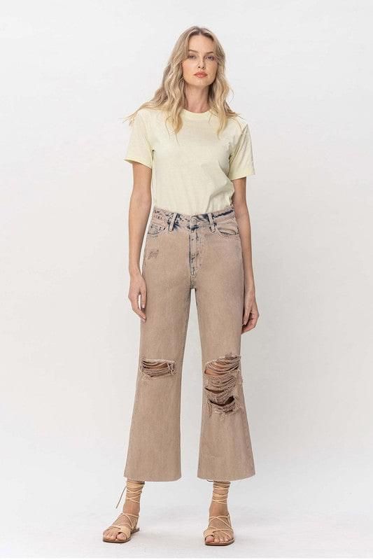 VERVET by Flying Monkey | 90s Vintage Crop Flare Jeans us.meeeshop - 