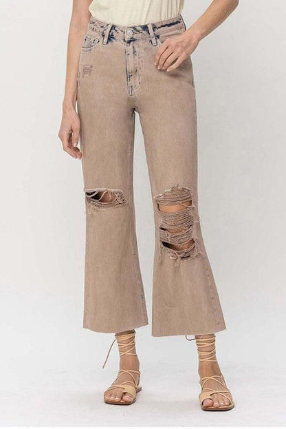 VERVET by Flying Monkey | 90s Vintage Crop Flare Jeans us.meeeshop - Pants