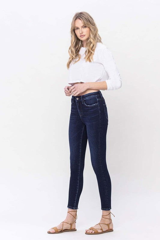 VERVET by Flying Monkey High Rise Ankle Skinny Jeans us.meeeshop - 