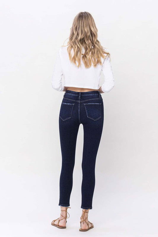 VERVET by Flying Monkey High Rise Ankle Skinny Jeans us.meeeshop - 