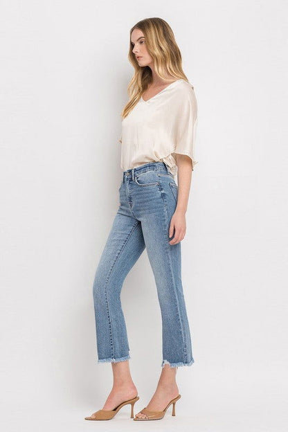 VERVET by Flying Monkey High Rise Crop Flare Jeans us.meeeshop - 