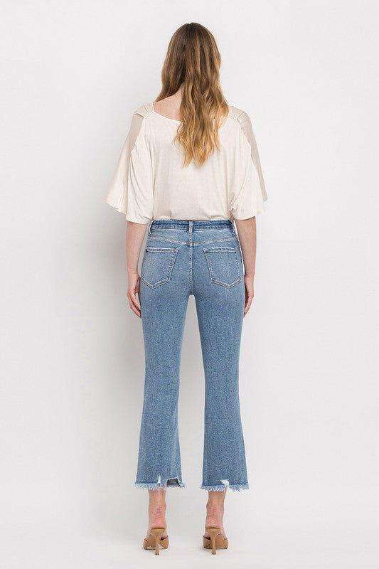 VERVET by Flying Monkey High Rise Crop Flare Jeans us.meeeshop - 