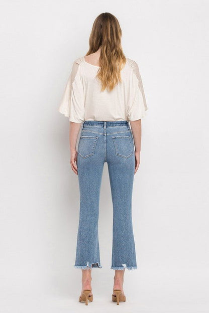 VERVET by Flying Monkey High Rise Crop Flare Jeans us.meeeshop - 