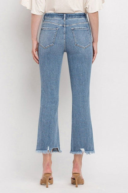 VERVET by Flying Monkey High Rise Crop Flare Jeans us.meeeshop - 