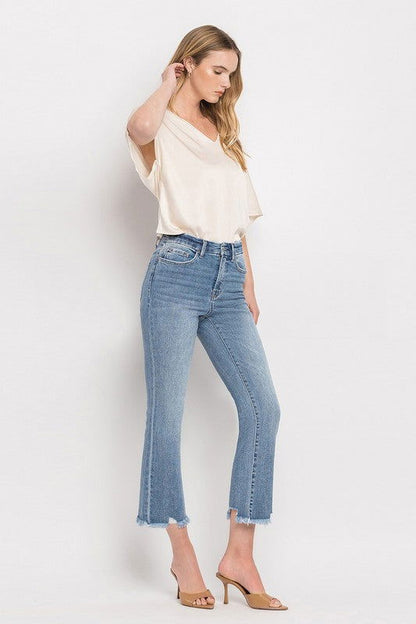 VERVET by Flying Monkey High Rise Crop Flare Jeans us.meeeshop - 